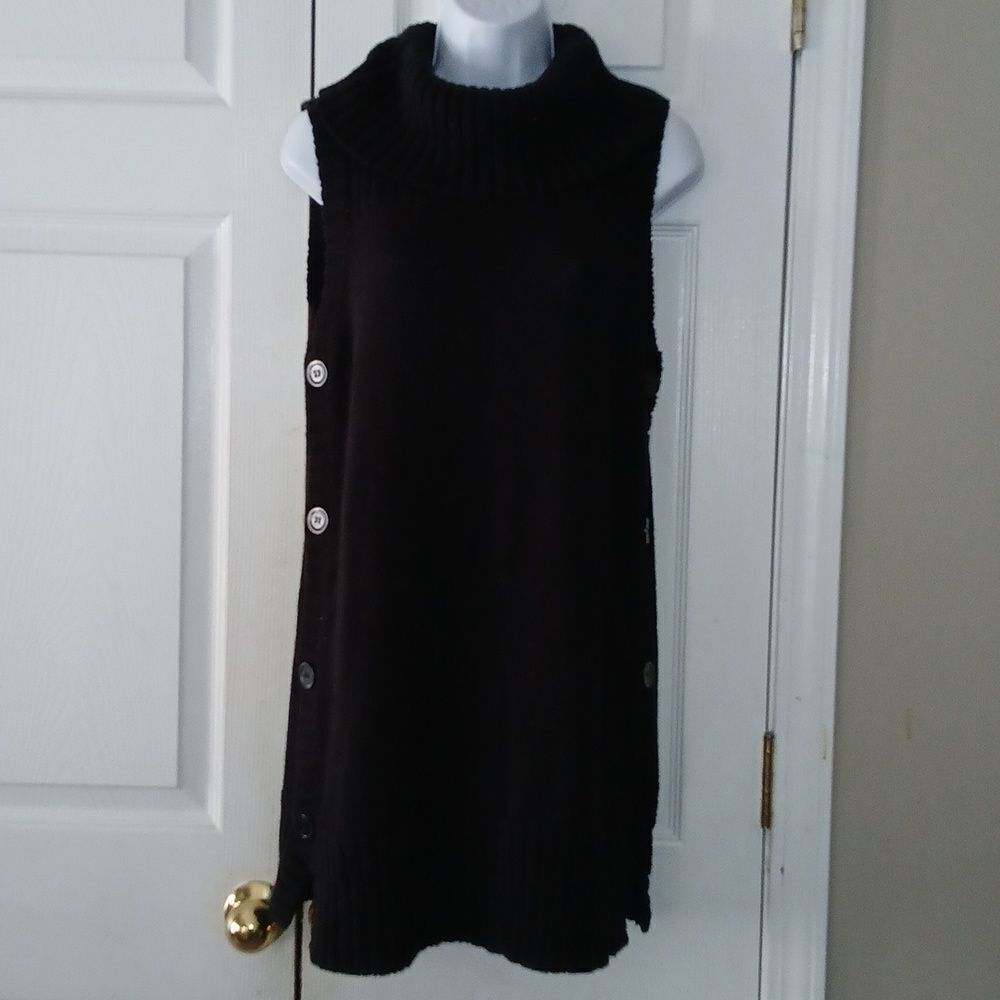 Kenneth Cole Reaction black cowl neck sleeveless sweater dress Sz M NWT